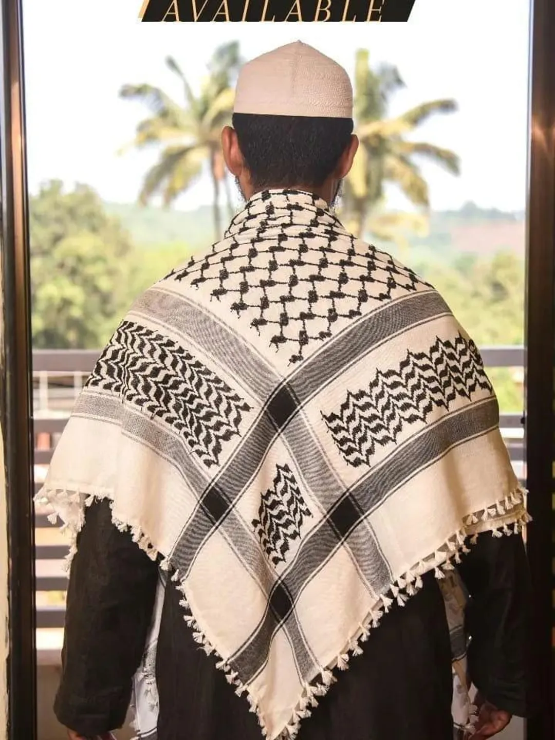 Family Pack Palestine Keffiyeh Scarf: Traditional Arab Shemagh with Tassels