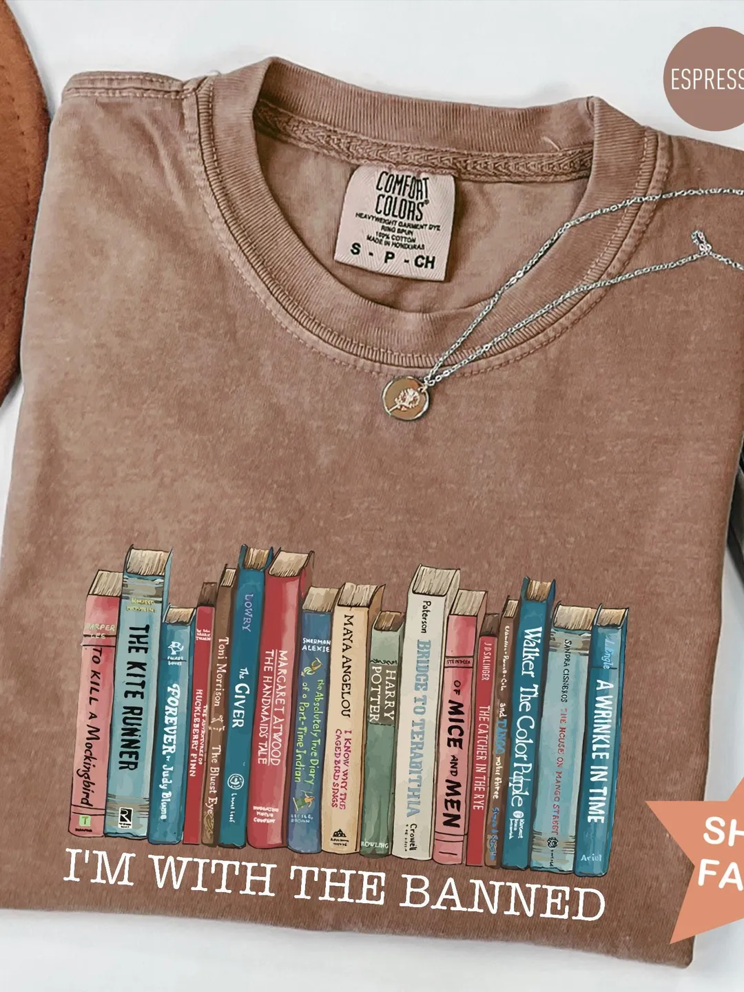 Comfort Colors® I'm With The Banned T-shirt, Banned Books Shirt, Reading Shirt, Librarian Shirt, Book Lover Gift, Gift For Her
