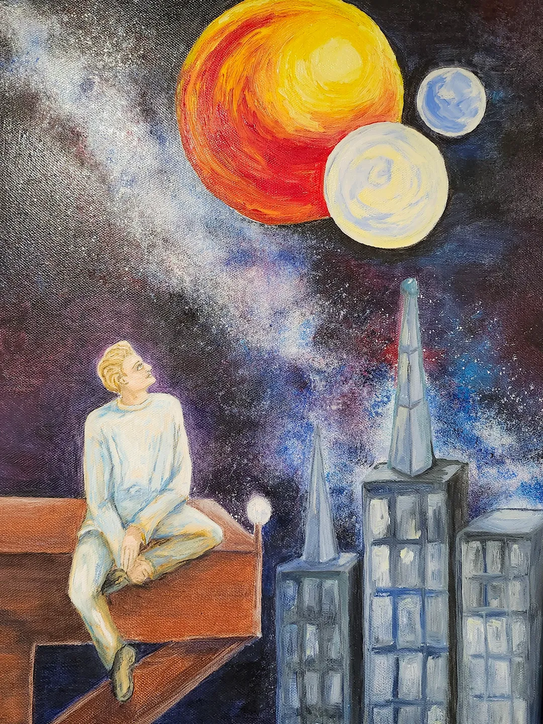 Tsiolkovsky | Oil painting | 55×40 cm