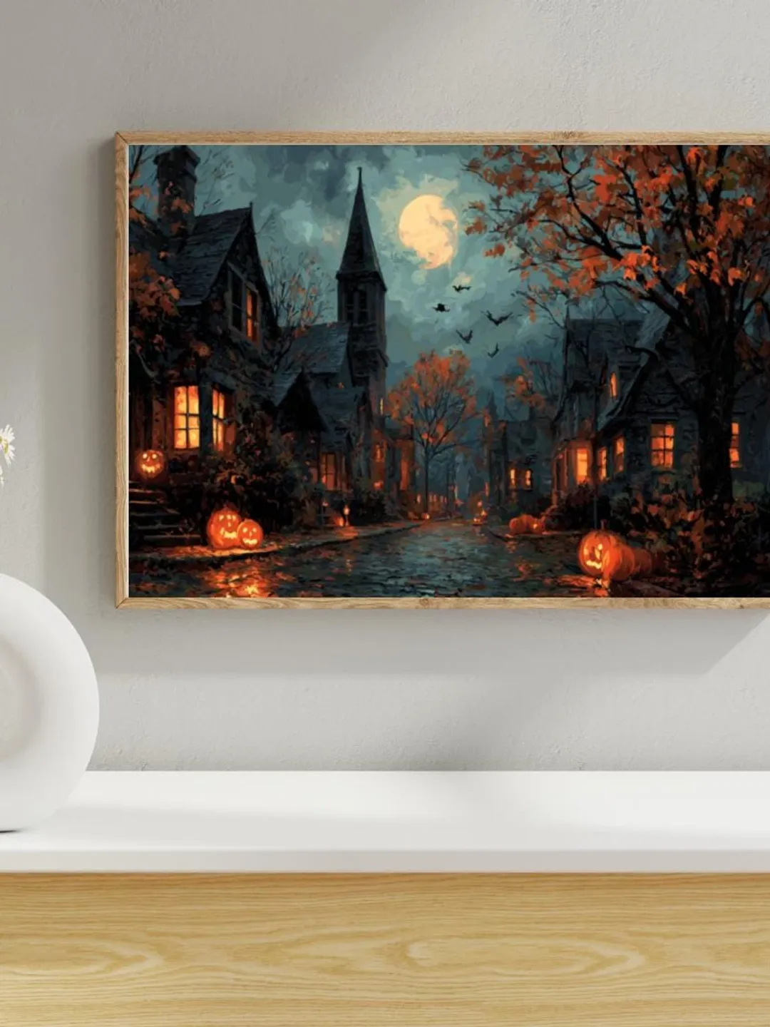 Spooky Haunted House Halloween Print – Dark Cottagecore Wall Art ...