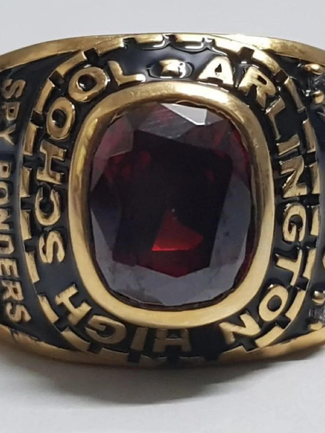 Men’s Custom College Class Ring with Cushion Gemstone – Custom ...