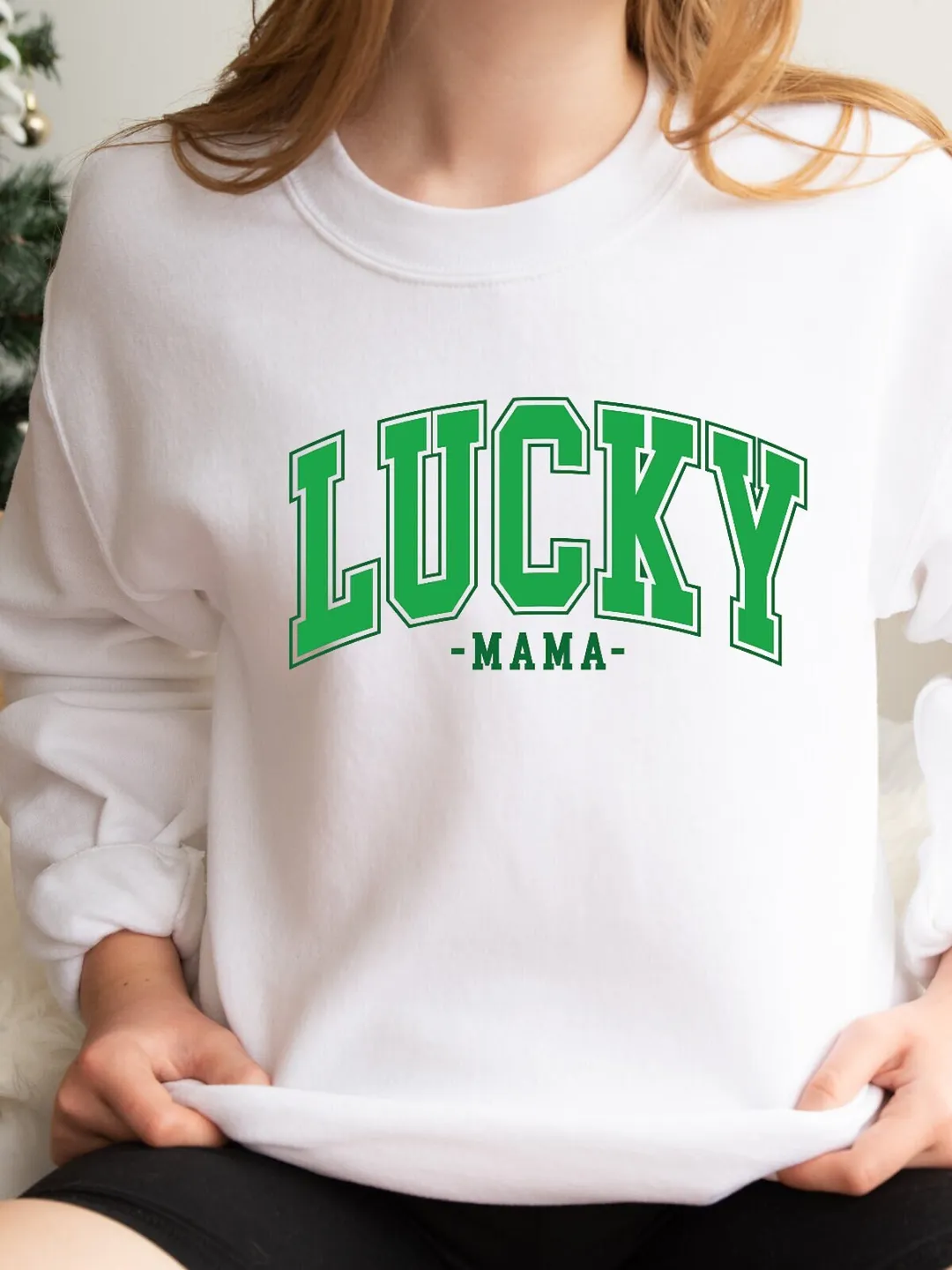 Pregnancy Reveal Shirt: Lucky Mama Design - St. Paddy's Day Tee