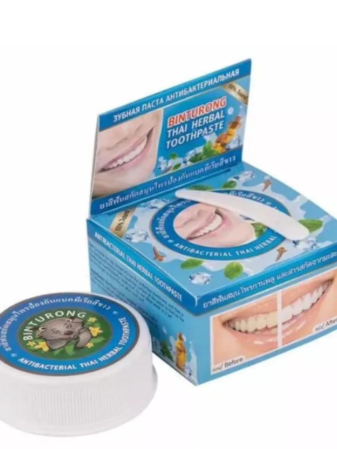 Original Binturong, Thai Herbal Antibacterial Whitening Toothpaste, 33 gr.