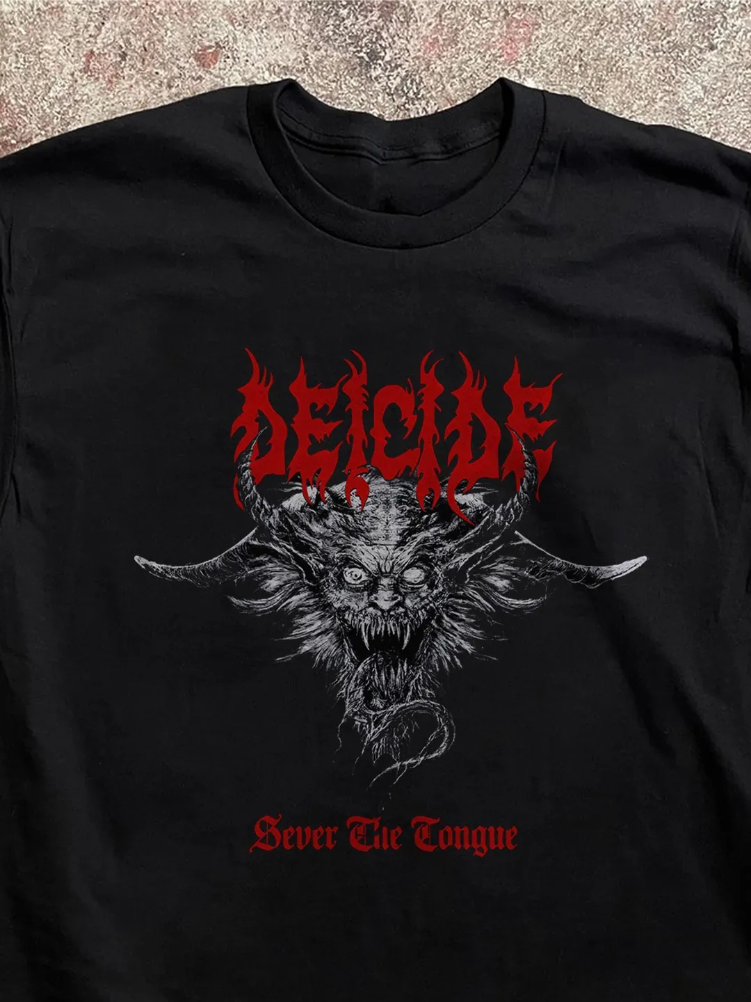 Deicide Sever The Tongue Band Shirt Death Metal Merch