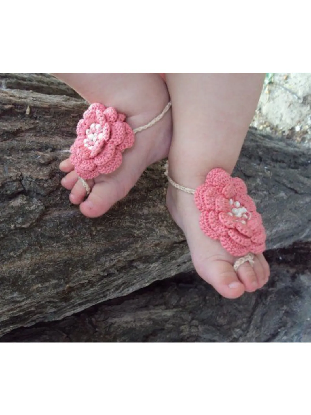 Baby Barefoot Sandals, Crochet baby sandals,baby shower gift , beach baby decor, baby photodrop, 0-12 month