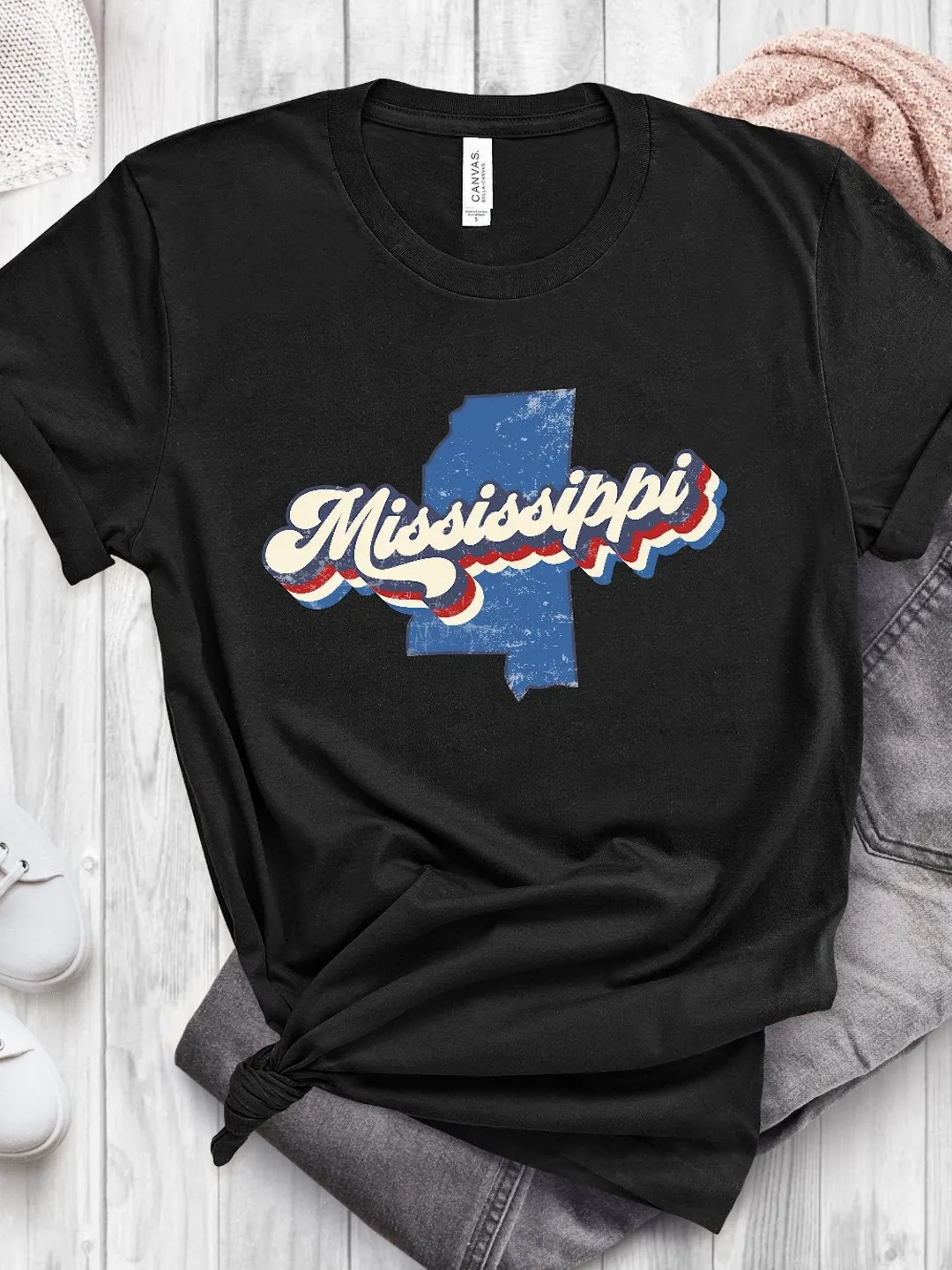 Vintage Mississippi Shirt, Retro Mississippi T Shirt, Mississippi Pride, College Student Gifts, State Shirts, Mississippi State T-Shirt
