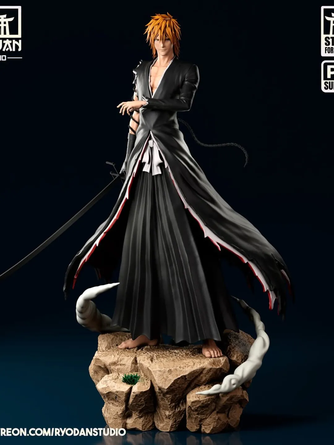 Ichigo Kurosaki Bleach Model Figurine 3D Print 12K Detail