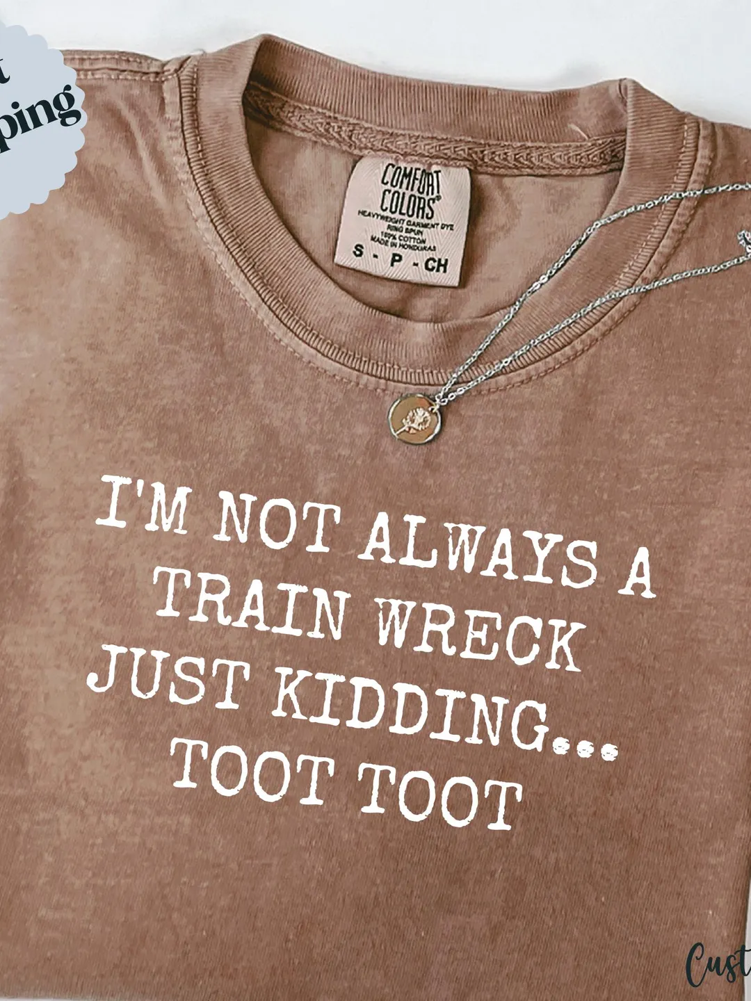 Train Wreck Humor Shirt, Sarcastic Gag Gift, Comfort Colors Tee