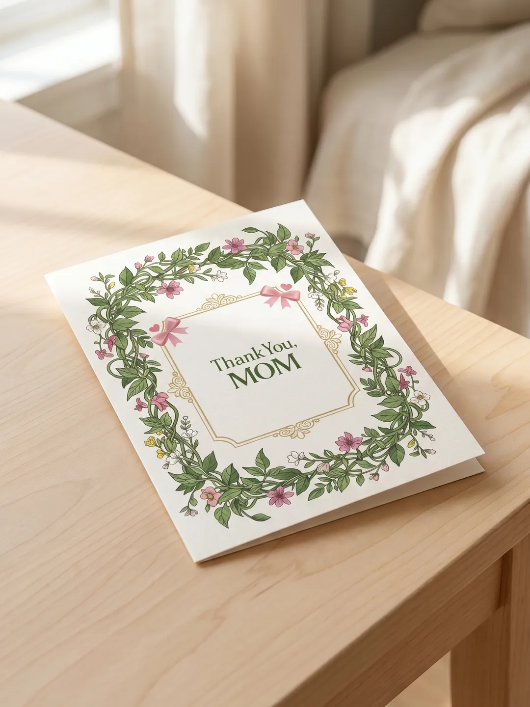 Happy Mothers Day Card Printable, Floral Mother's Day Cards for Mom ...