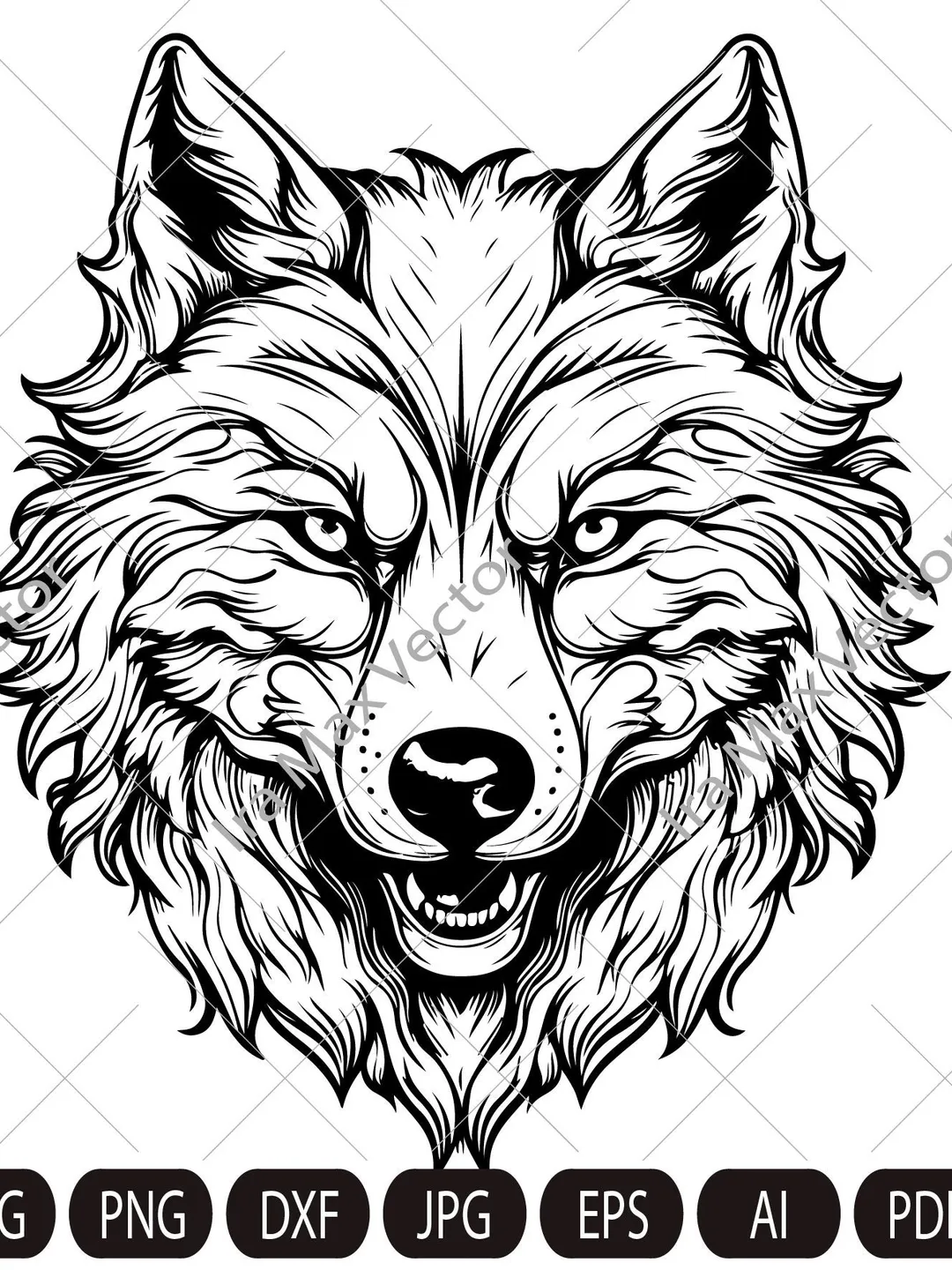 Wolf Face SVG File ,Wolf Head Svg , Wolf Svg , Wolf Clipart , Mountain Wolf Svg ,Wolf Shirt , Wolf Svg ,Files for Cricut and Silhouette