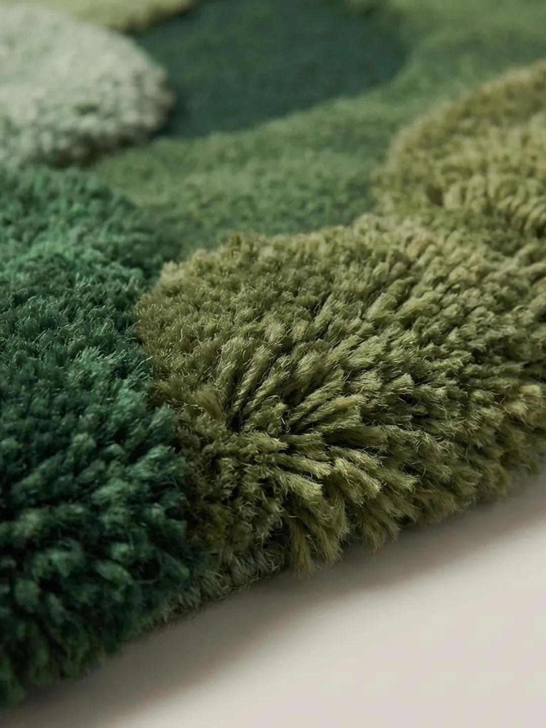 Moss Rug Hand Tufted Green Abstract Area Rug