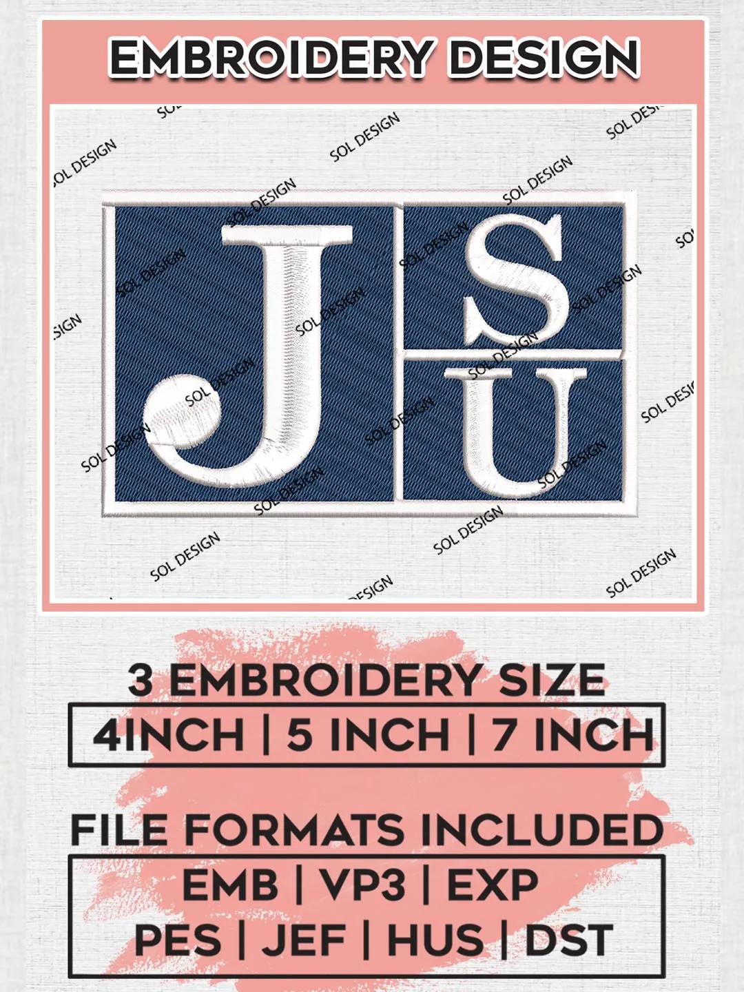 Jackson State Tigers Logo Machine Embroidery Design, NCAA JSU Tigers  Embroidery Design Design files, NCAA Embroidery Designs, NCAA Machine  Embroidery Designs, Digital Download, image size:1080x1440