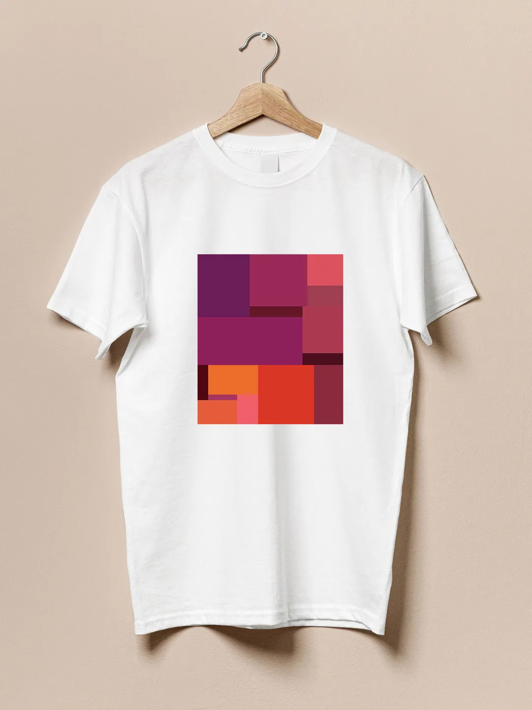 Abstract Geometric Color Block T-Shirt Design | Modern Minimalist Bauhaus Wall Art & Apparel Graphic SVG PNG for DTG Printing