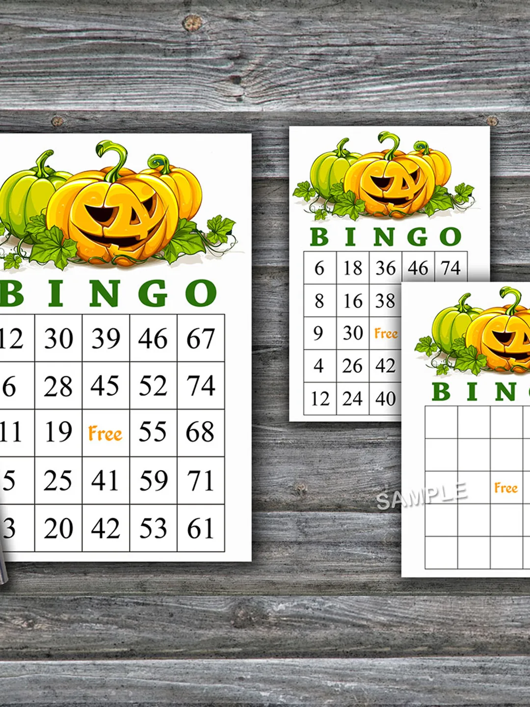 Halloween bingo game,Halloween bingo cards,Halloween Party,60 Printable card,INSTANT DOWNLOAD--10