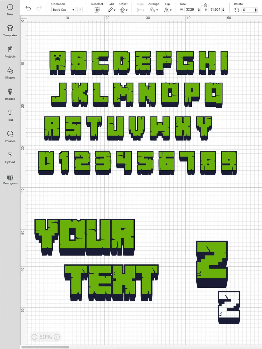 Epic Minecraft Font SVG for the Ultimate 'Level Up' Party Decor