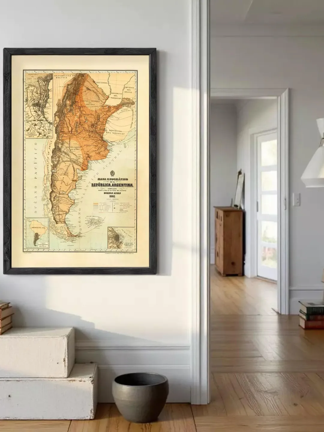 Vintage Argentina Map Print | 1882 Wall Art