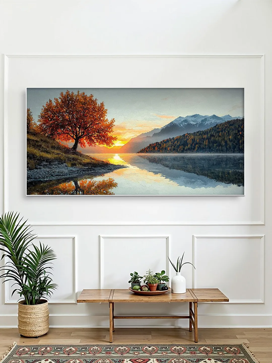 Abstract Rainbow Leaves Painting, Textured Impasto Art, Colorful Wall Art, 3D Canvas Art, Modern Art, Large Wall Decor, Living Room Decor