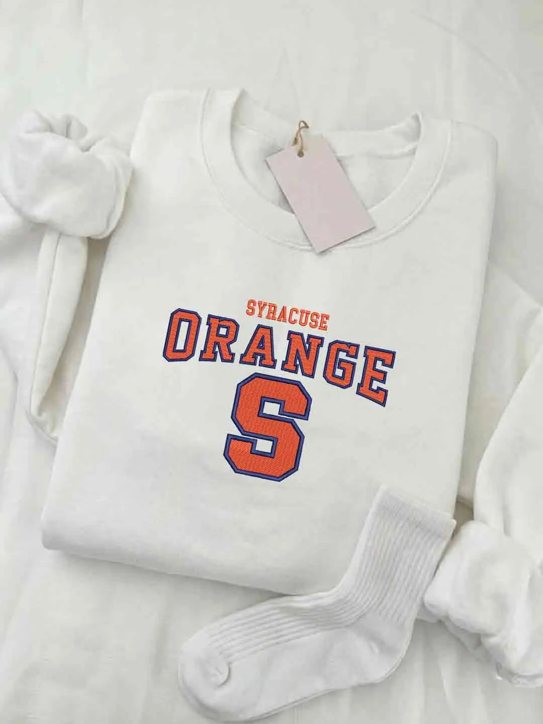 Syracuse Orange Embroidered Sweatshirt, Sport Embroidered Crewneck, Syracuse Football Embroidered Shirt, Sweatshirt, Crewneck Gift