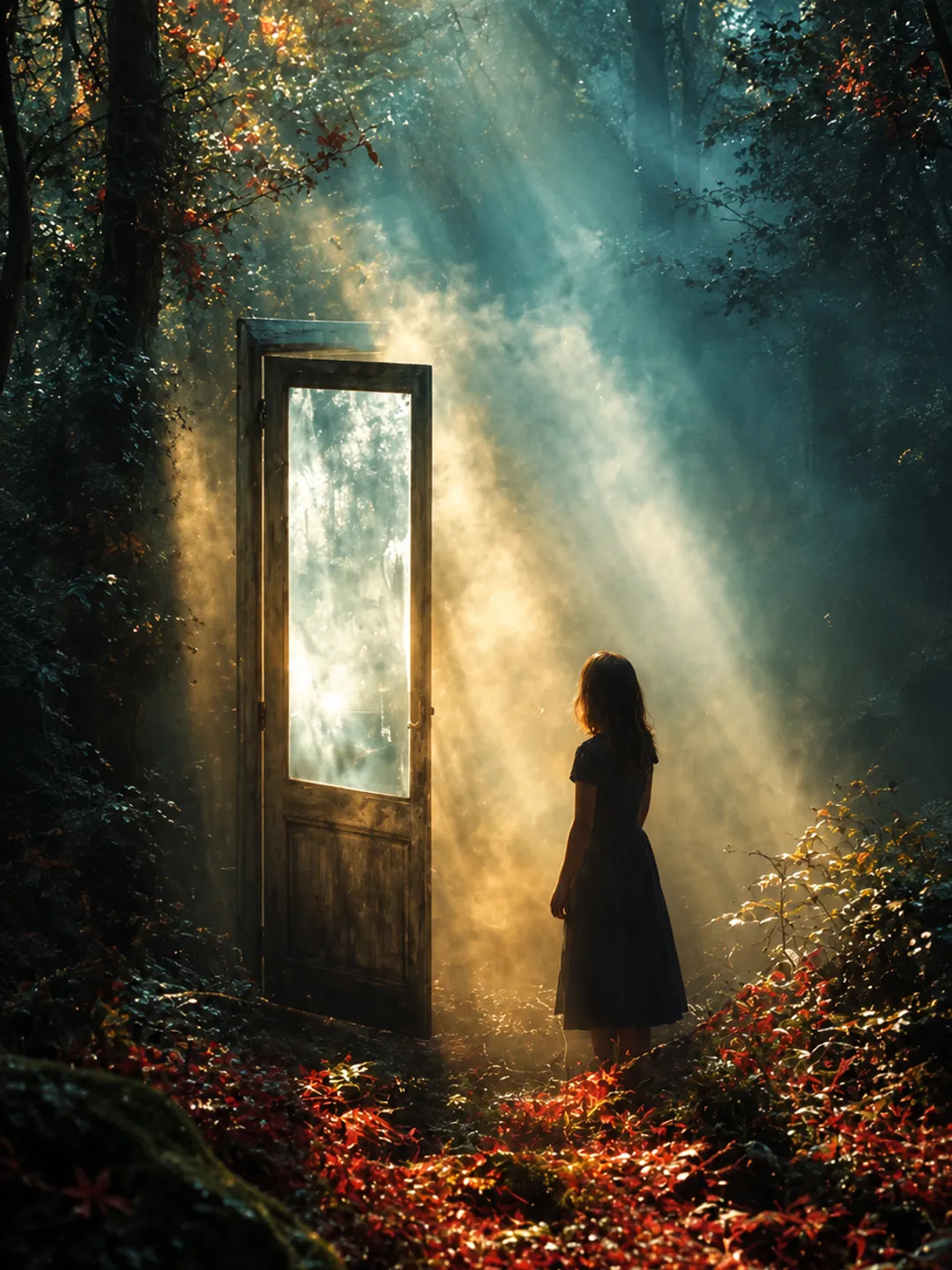 Enchanted Forest Portal Wall Art | Mystical Fantasy Printable | Dark Forest Digital Download