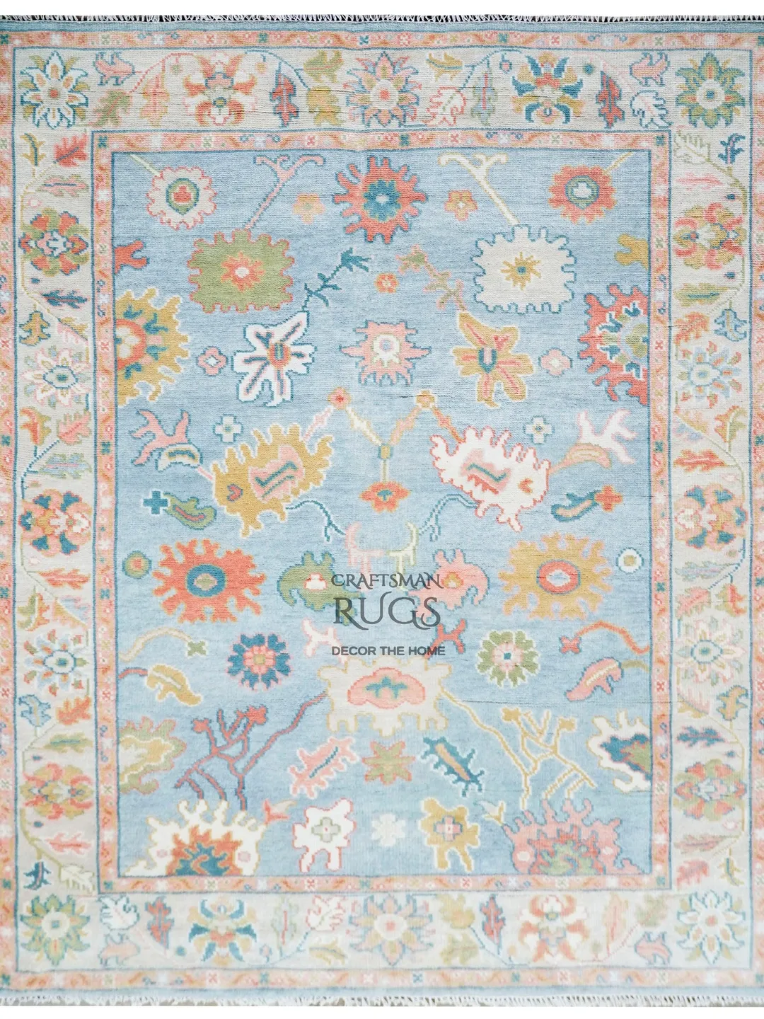 Exquisite Oushak style Hand Knotted Rug, Handmade Rugs for Living Room - Antique style Contemporary rug