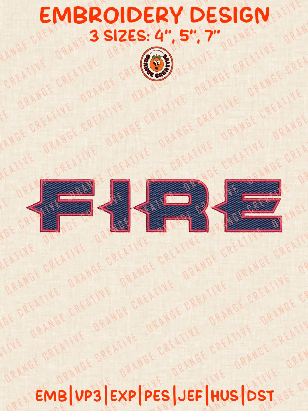 Chicago Fire FC Word Logo Embroidery Files, Chicago Fire FC Embroidery Designs, League Soccer Machine Embroidery Files, MLS Chicago Fire FC Logo Machine Embroidery, 3 sizes, Digital Download