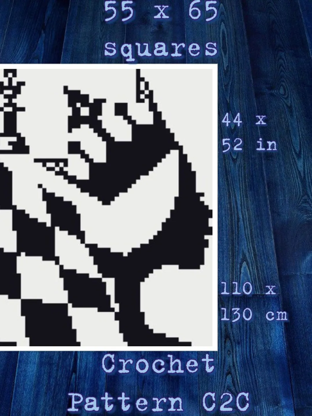 Crochet Pattern C2C Queen Counted For Crocheting Afghan Plaid Blankets Digital Download PDF