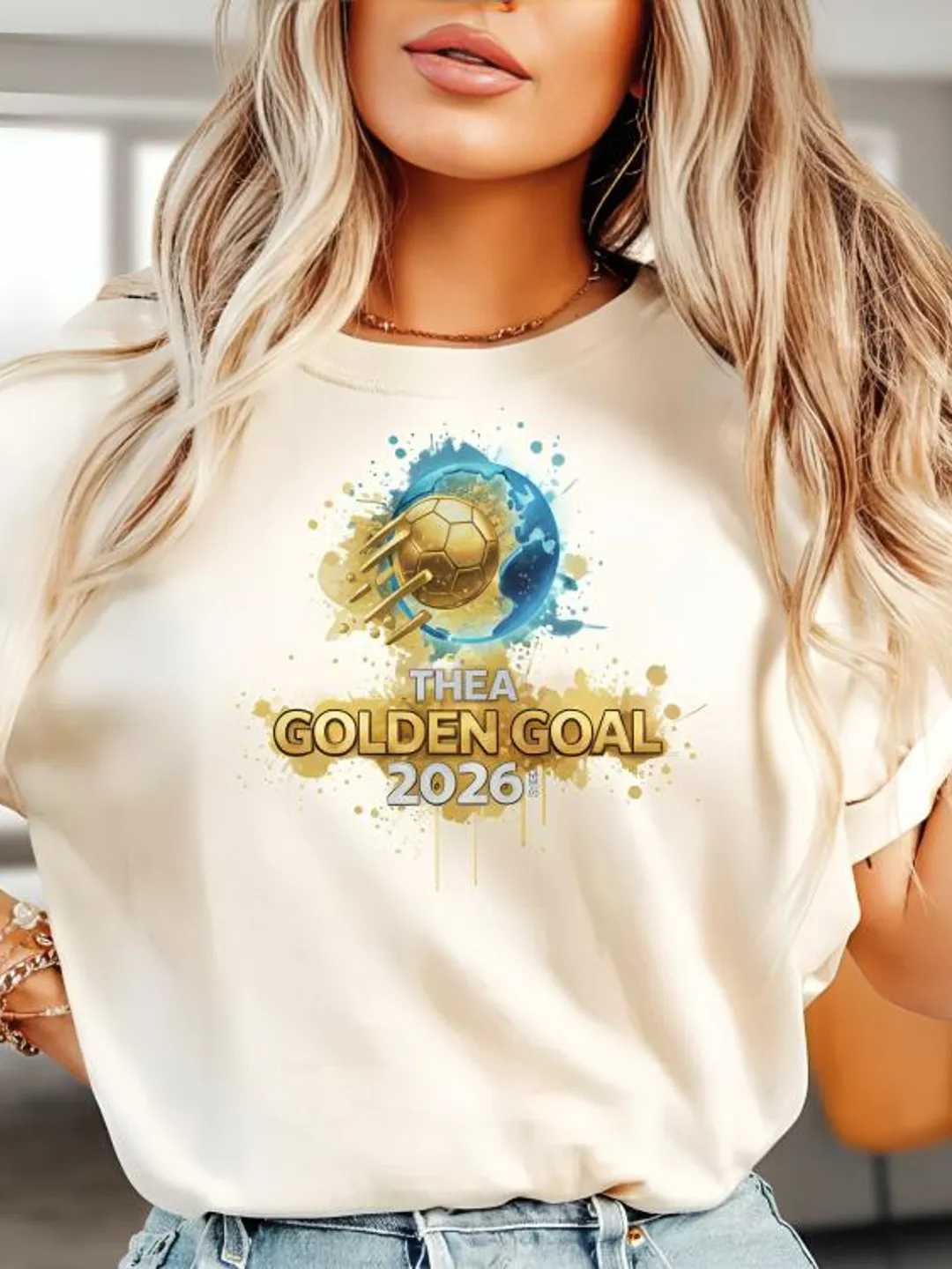 World Cup 2026 T-Shirt Design | Golden Goal Soccer Graphic (Digital Download)