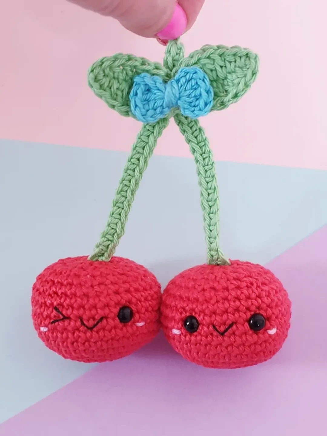 Kawaii Cherries Crochet Pattern PDF, Cherry Amigurumi Play Food, Crochet Fruit Toy Pattern, Cute Cherry Crochet, Beginner Crochet Pattern, Kids Play Kitchen, Nursery Decor, Handmade Gift