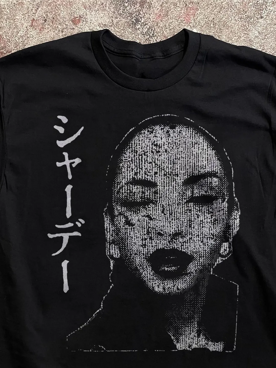 Sade Adu Vintage T-Shirt Japanese Katakana Text 90s Bootleg Rap