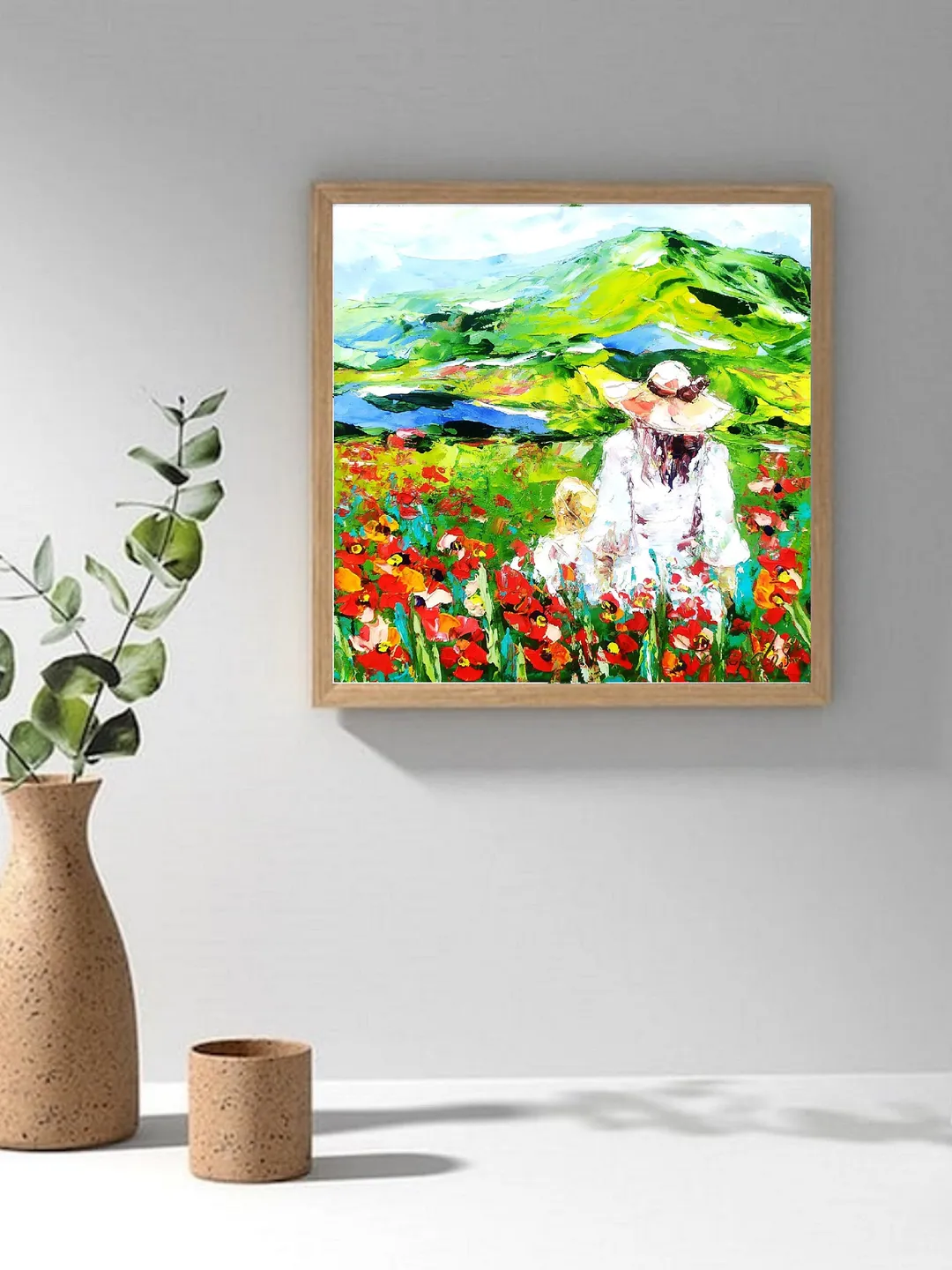 California Painting Poppy Original Art Oil Impasto Painting Red Flower ...