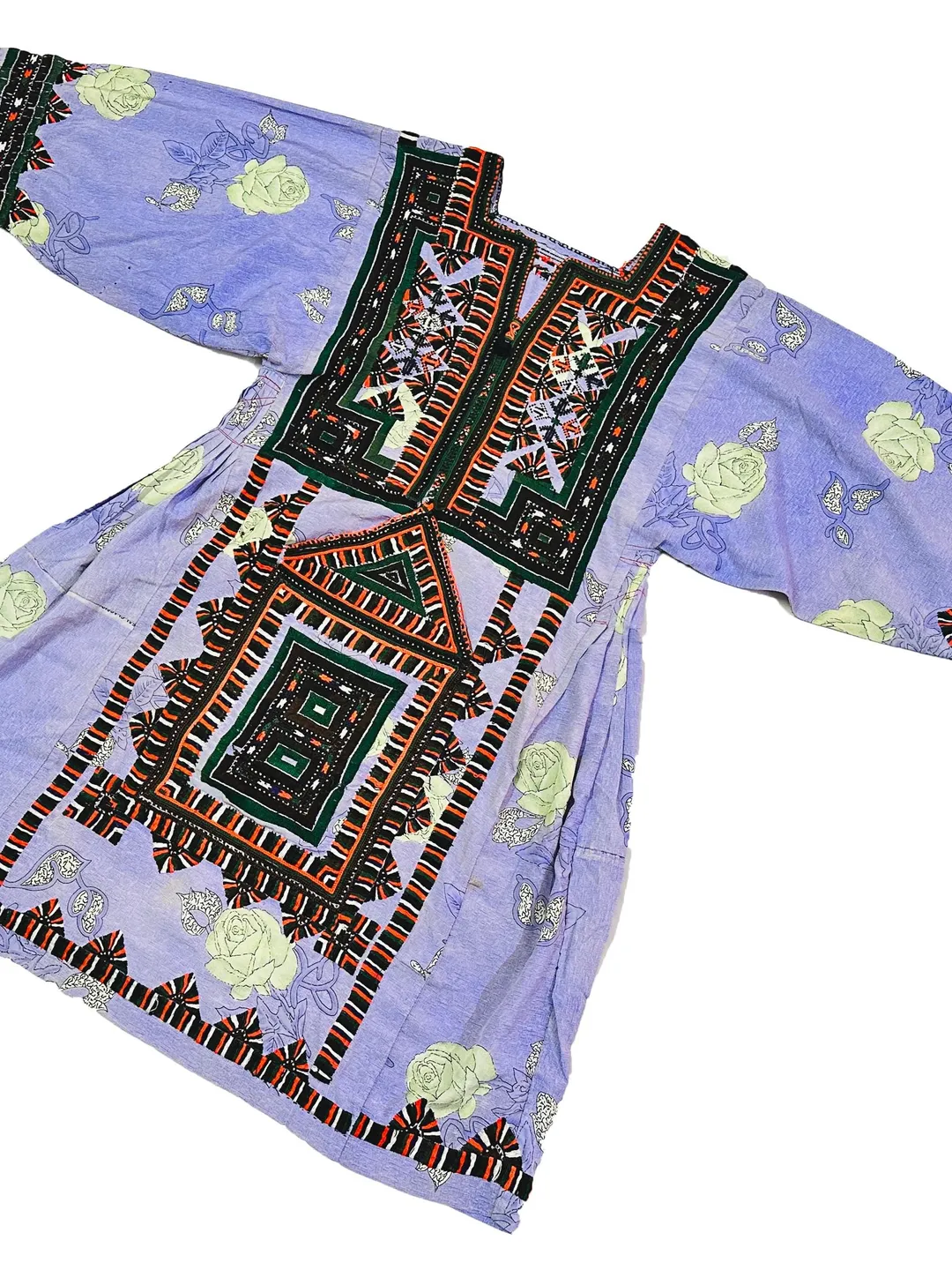 blue dress explained Afghan Kuchi Dress Orange - Handmade Ethnic Fashion