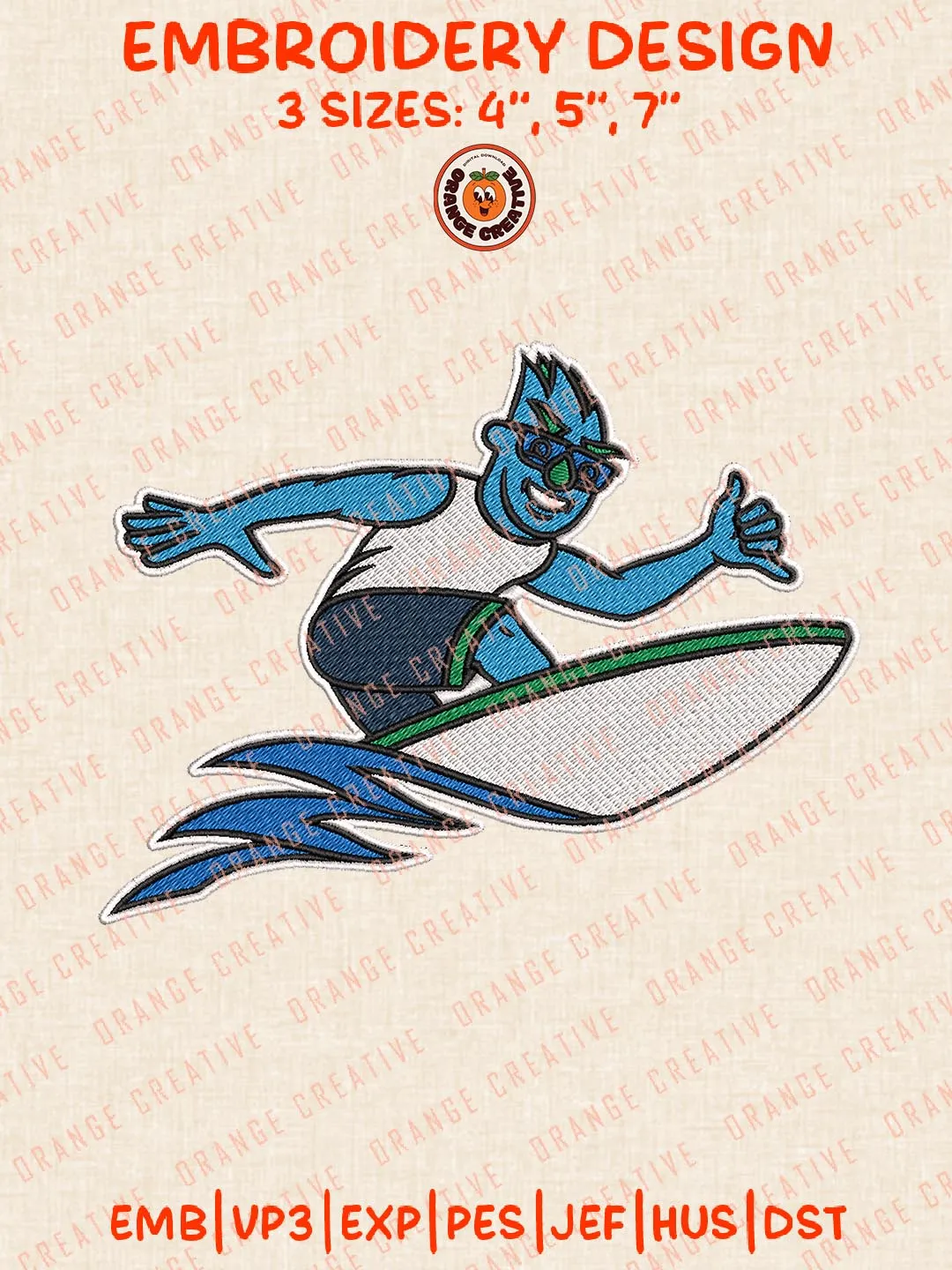NCAA Texas AM Corpus Christi Islanders Logo Embroidery Design Files, NCAA Logos Embroidery Designs, NCAA Machine Embroidery Files, 3 Sizes, Custom Sizes, Instant Download
