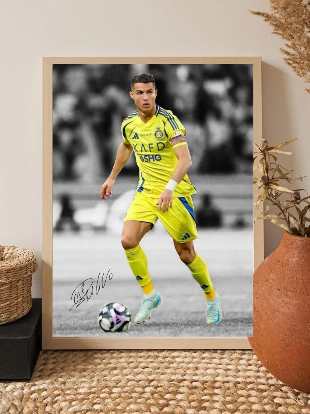 Cristiano Ronaldo signed Wall Art Printable Football Poster Soccer ...