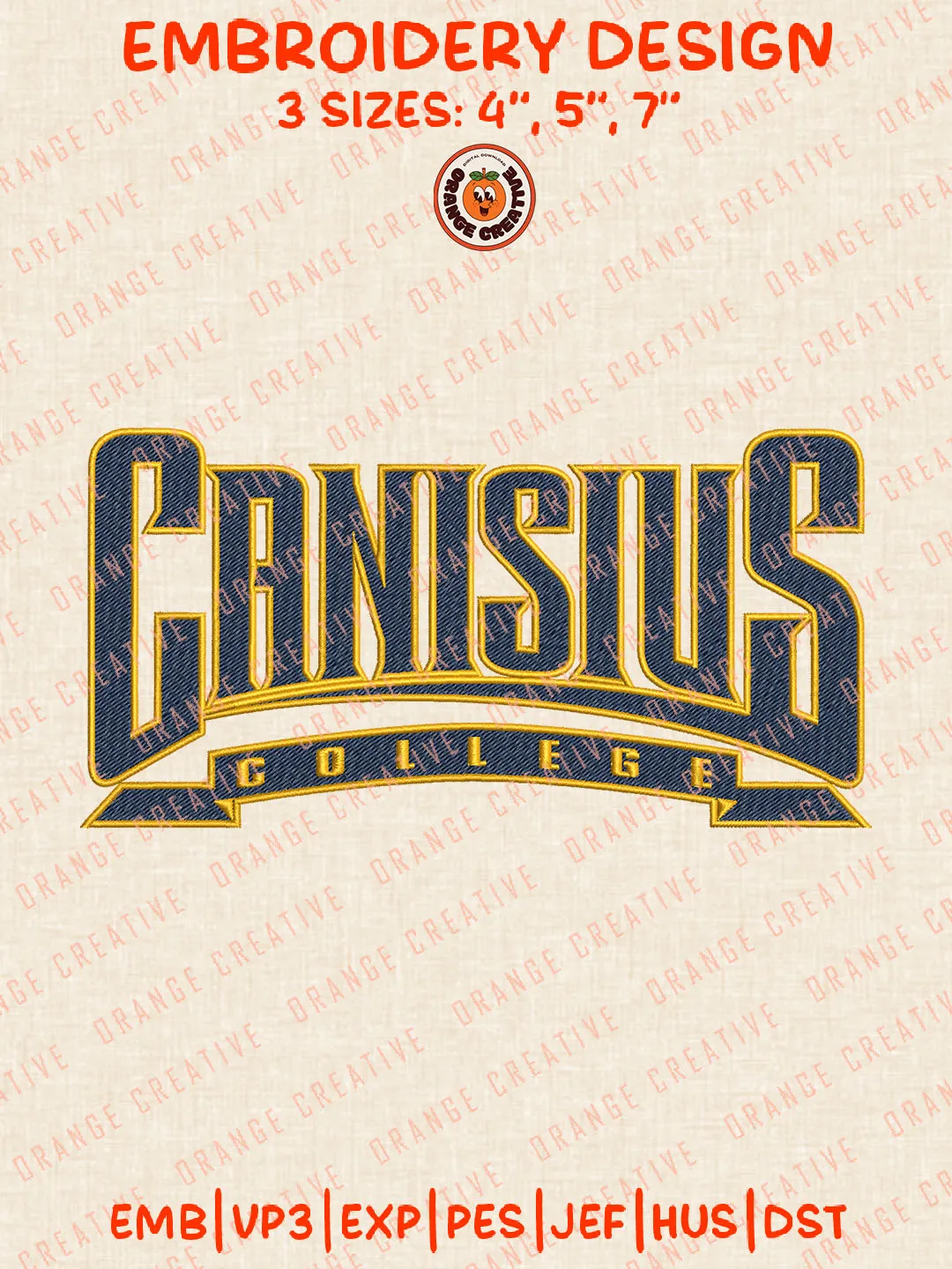 NCAA Canisius College Logo Embroidery Files, NCAA Canisius Golden Griffins Team Embroidery Designs, Canisius Golden Football Team Machine Embroidery Files, NCAA Machine Embroidery, Digital Download