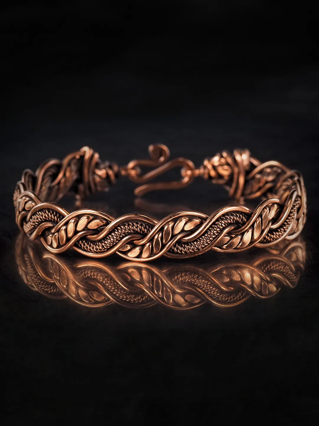 Wire wrapped copper bracelet for woman Antique style copper jewelry WireWrapArt