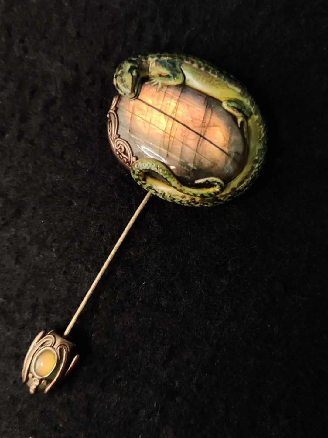 Gecko brooch,Reptile jewelry,Lizard brooch