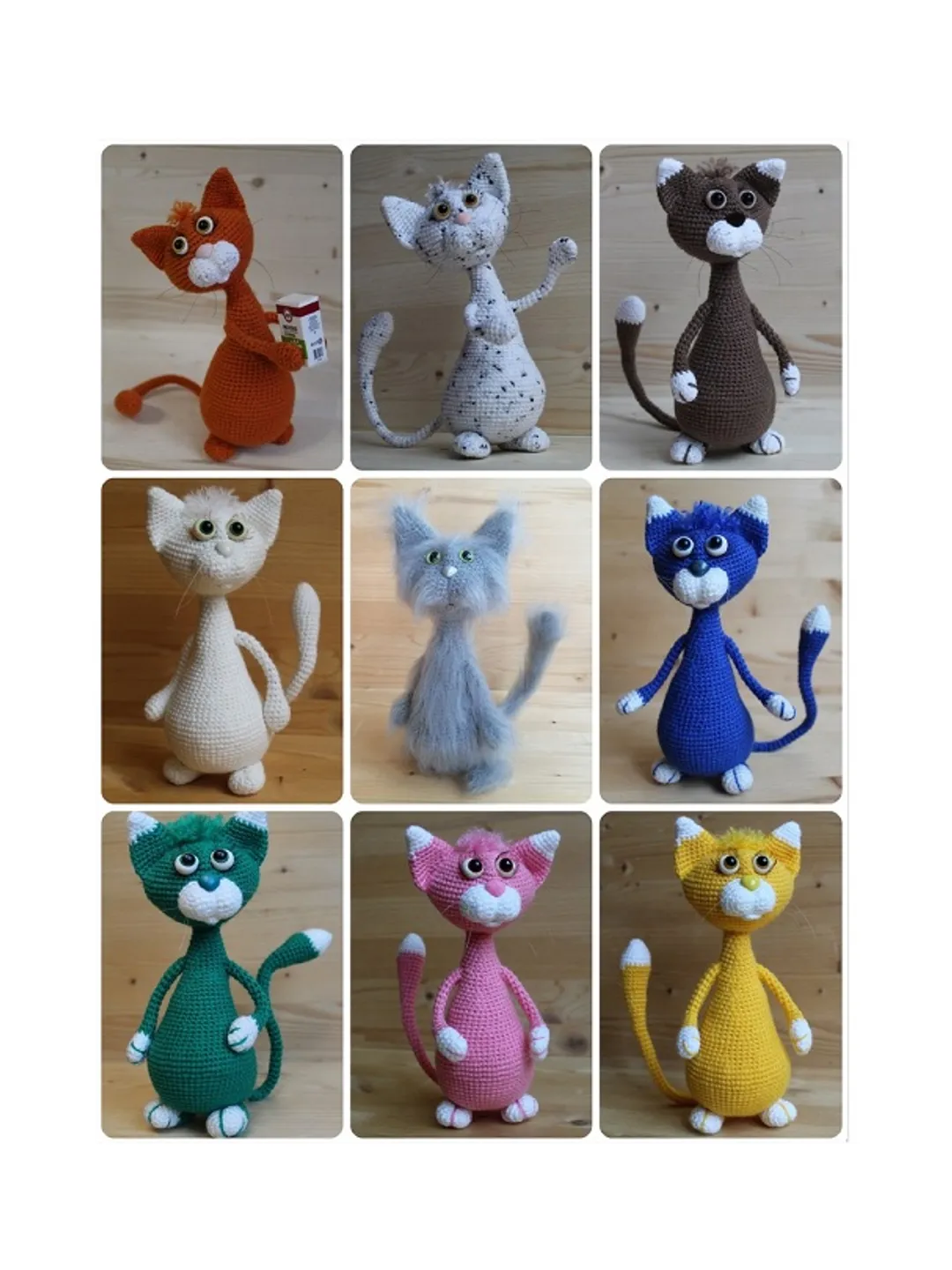 Crochet pattern cat, digital file PDF, amigurumi animals