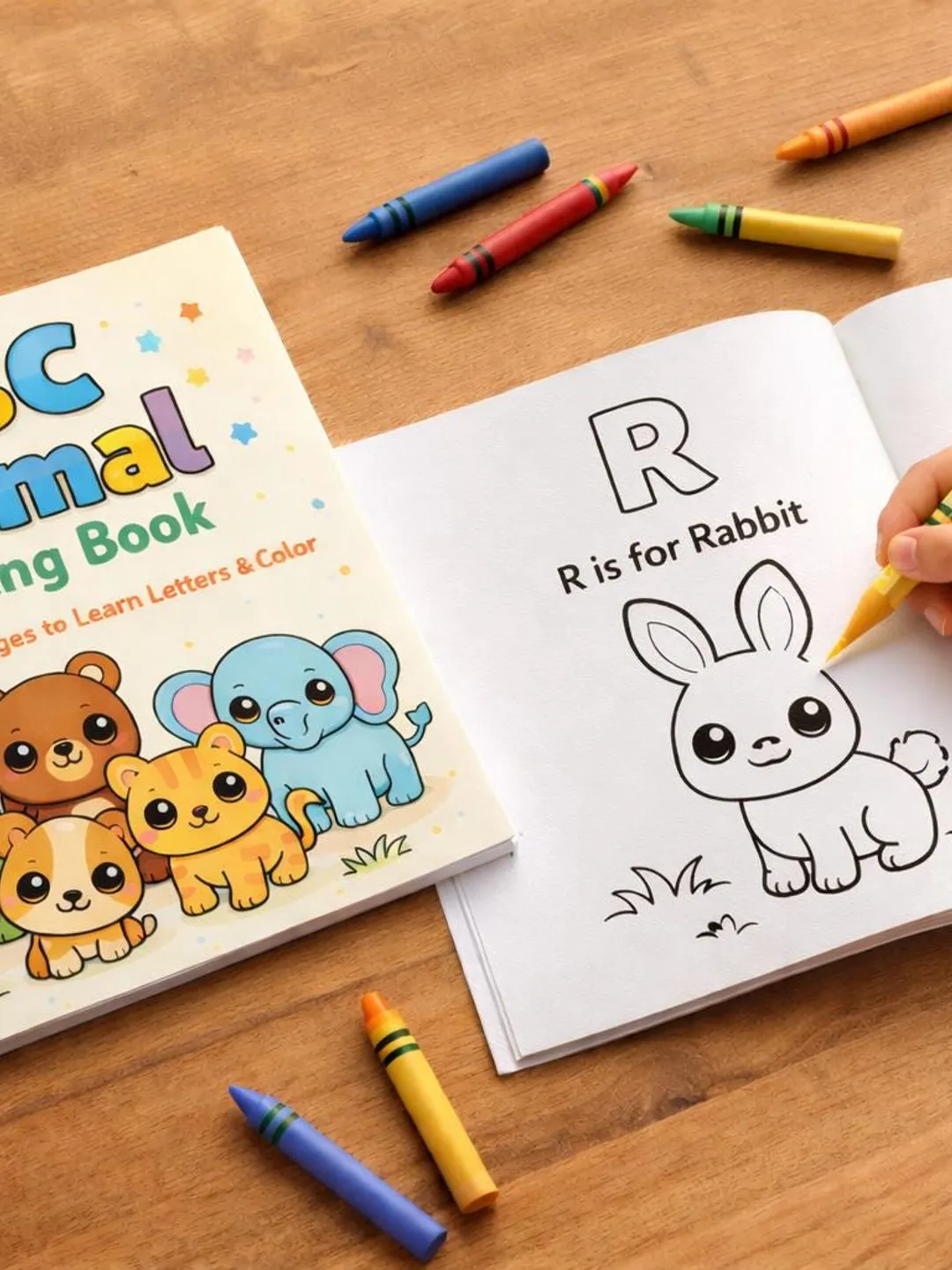 My First Cute Baby Animals ABC Coloring Book for Kids Ages 3–6