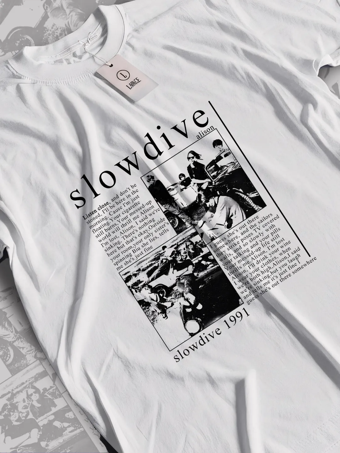 Slowdive Alison Shirt Vintage Shoegaze Band Tee 90s Indie Rock