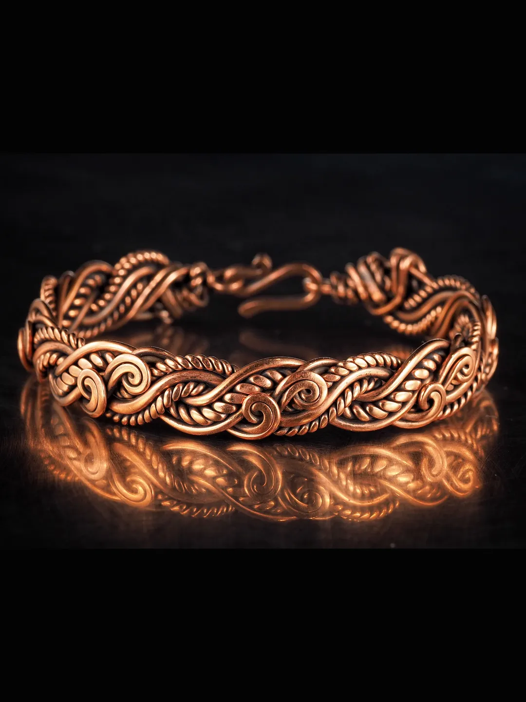 Wire wrapped copper bracelet for woman Antique style copper jewelry WireWrapArt