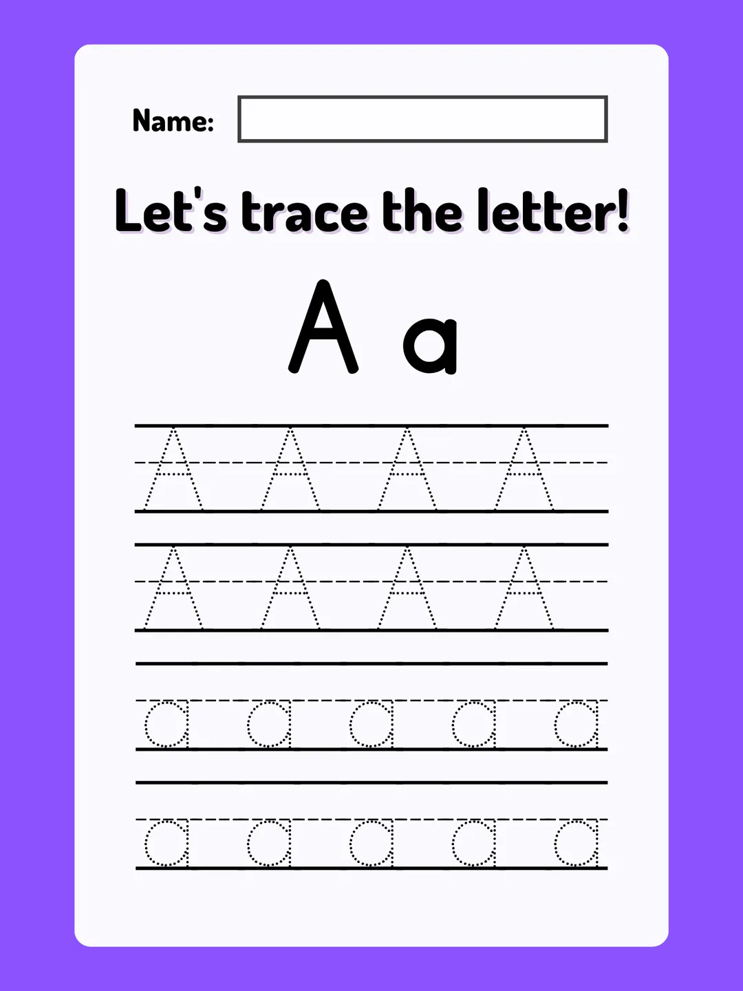 Trace the letter worksheet – Learn to Write Letters A-Z Handwriting ...
