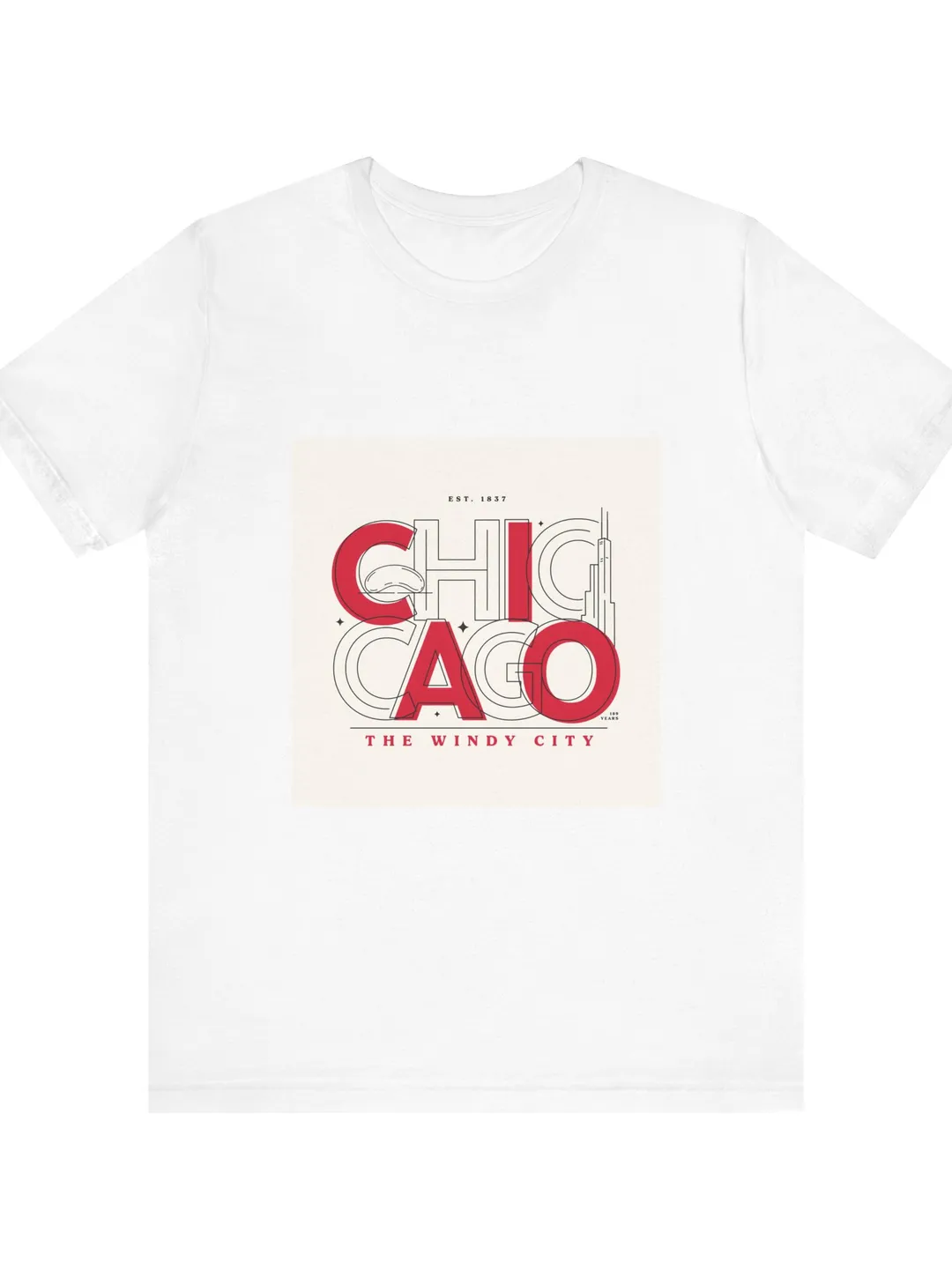 Chicago Vintage Typography T-Shirt Design PNG | Windy City Graphic | Retro Urban Streetwear Print | Commercial Use | Instant Digital Download