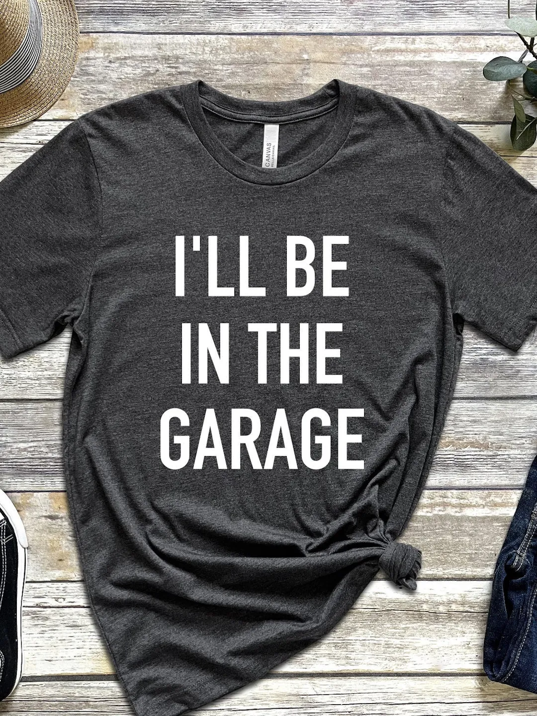 Funny Dad Shirt, Mechanic Tee (I'll Be In The Garage)