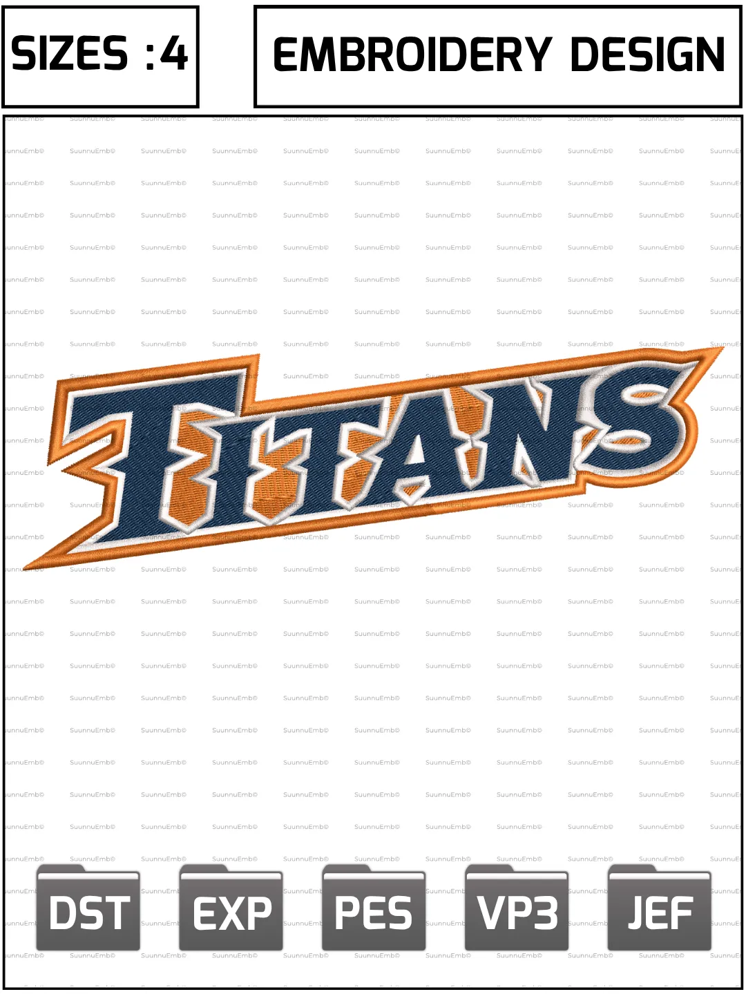Cal State Fullerton Titans Logo Embroidery Design,NCAA Logos Embroidery Design,NCAA Teams, Machine Embroidery Design File,4 Sizes, Digital Download