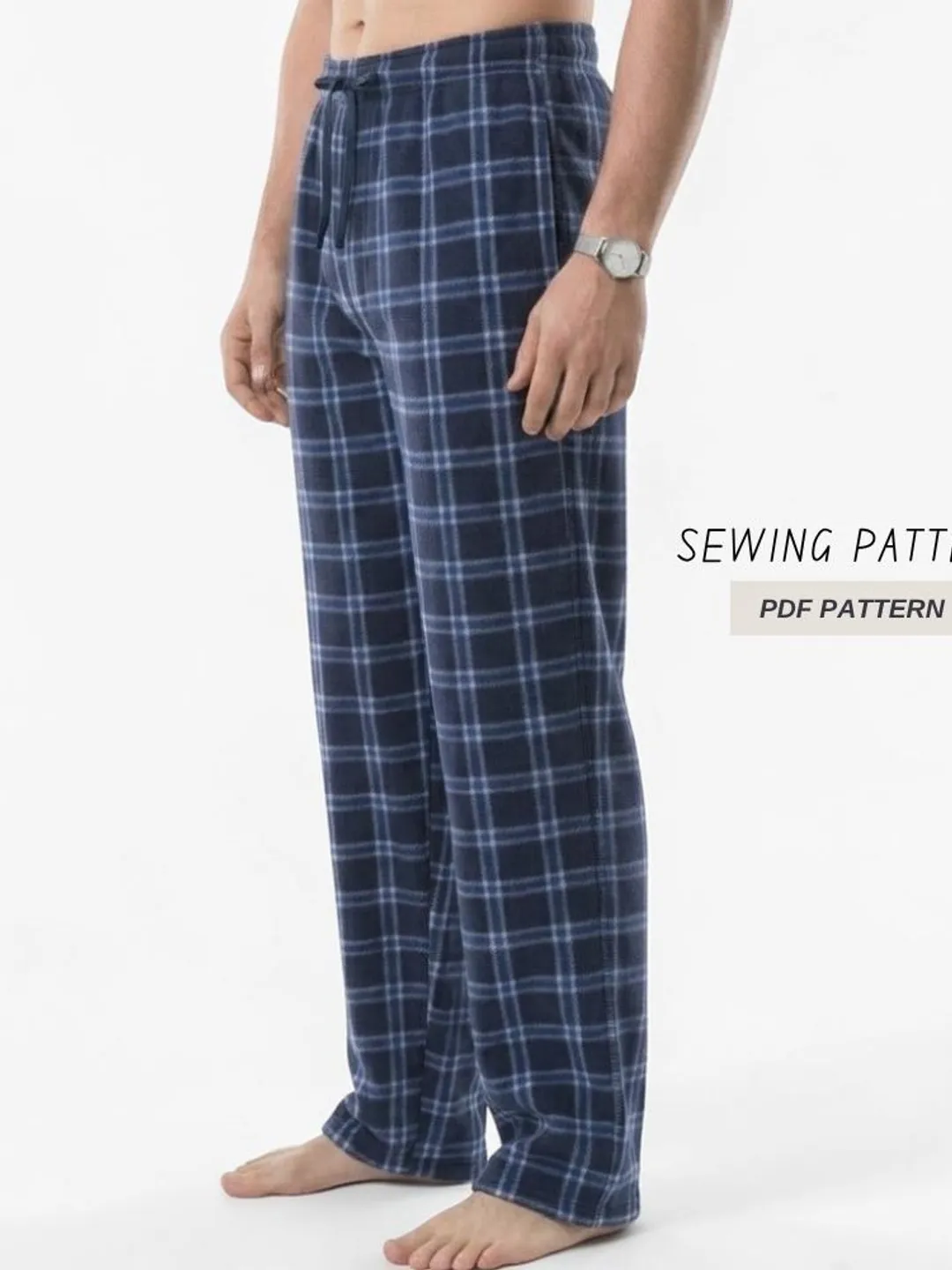 Pajama Pants Sewing Pattern | Unisex Lounge Sleepwear (PDF Download)