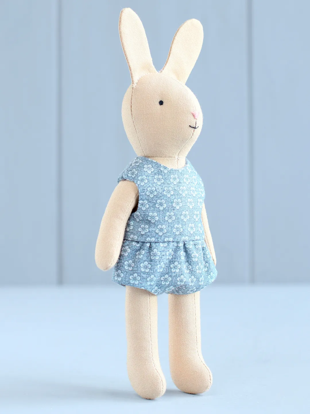 Stuffed Rabbit Dress Pattern 2 PDF Two Mini Bunnies in Dress and Romper Sewing Patterns Bundle