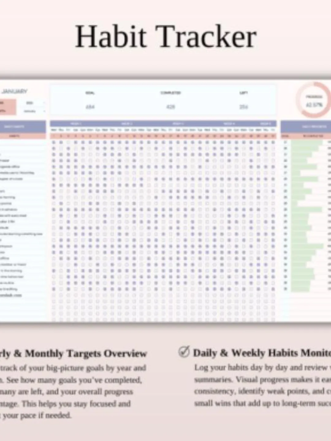 2026 ADHD Planner Google Sheets Template, Digital Life Organizer, Habit ...