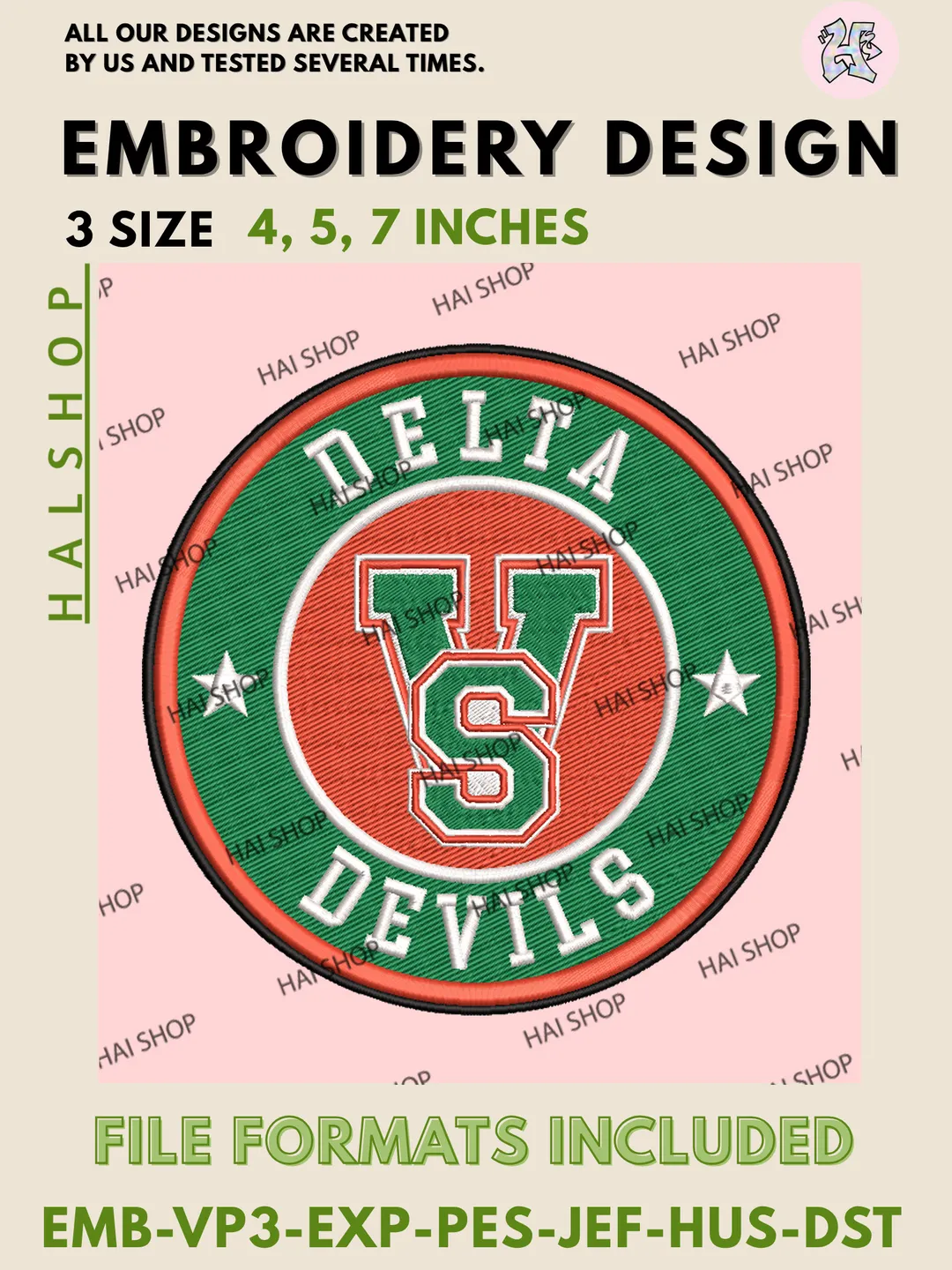 Mississippi Valley State Delta Devils NCAA Embroidery Design, Instant Download Machine File