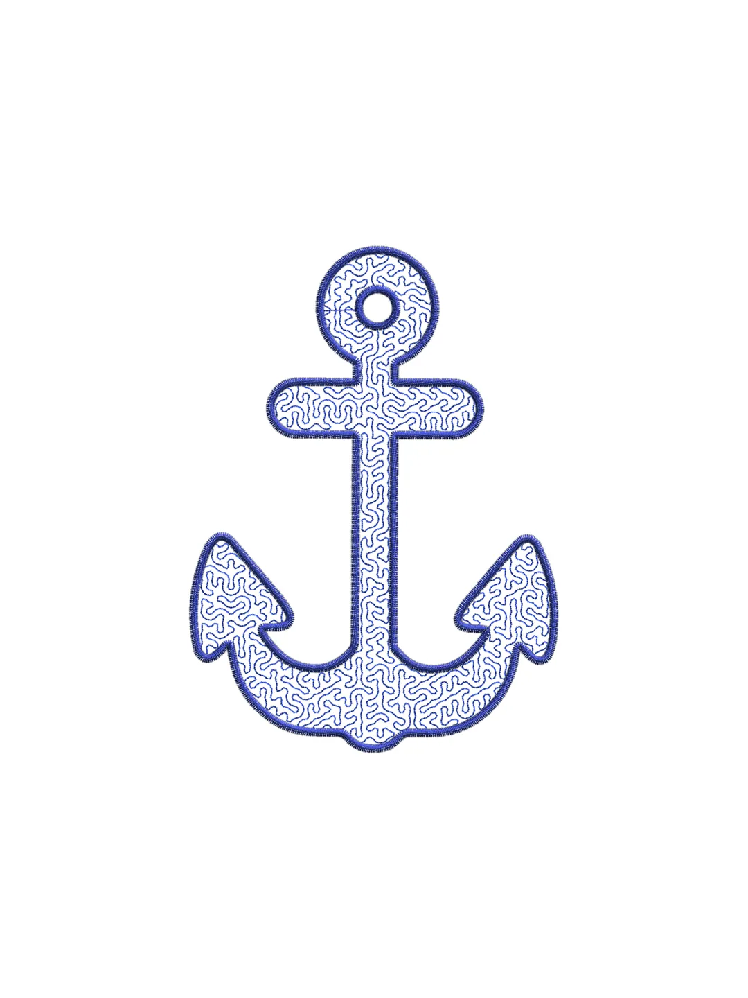 Anchor stipple stitch embroidery design,Anchor stippling stitch embroidery design,Fun embroidery design-041