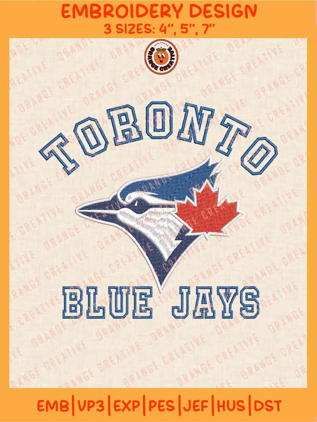 MLB Toronto Blue Jays Team Name Logo Embroidery Files, MLB Blue Jays Team Embroidery Designs, Baseball Team Team Machine Embroidery Files, MLB Machine Embroidery, Digital Download